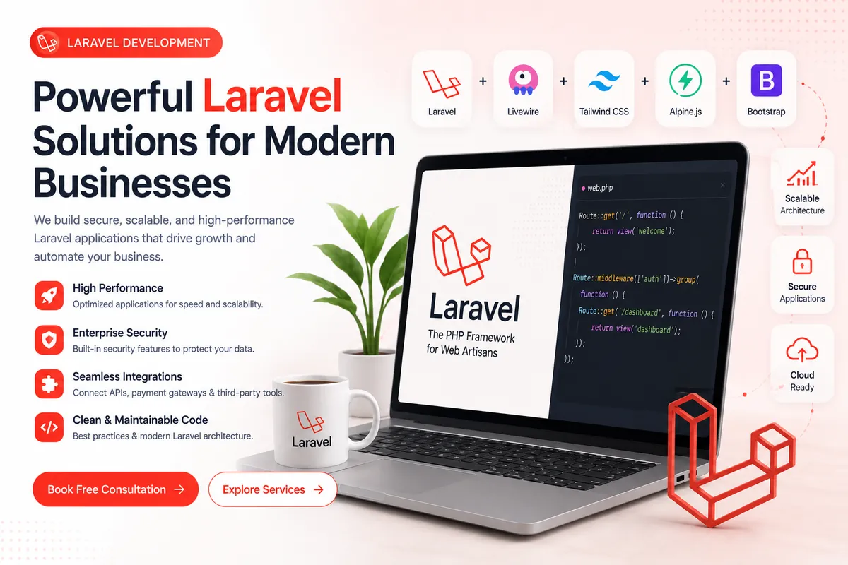Laravel web application dashboard and code